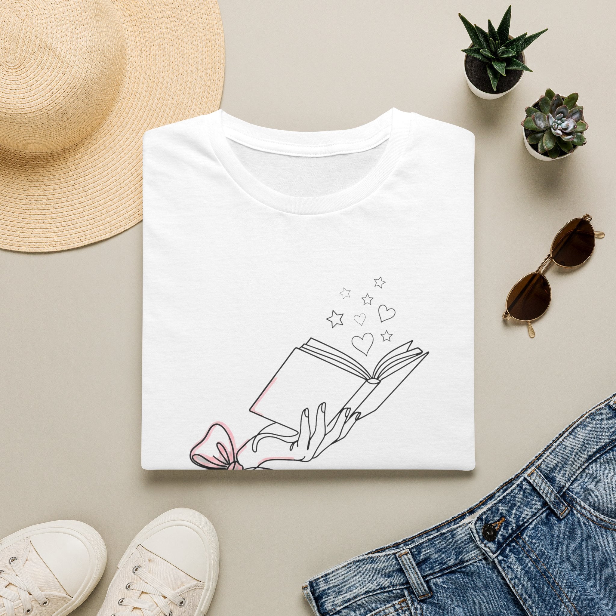 Line Art Book T-Shirt
