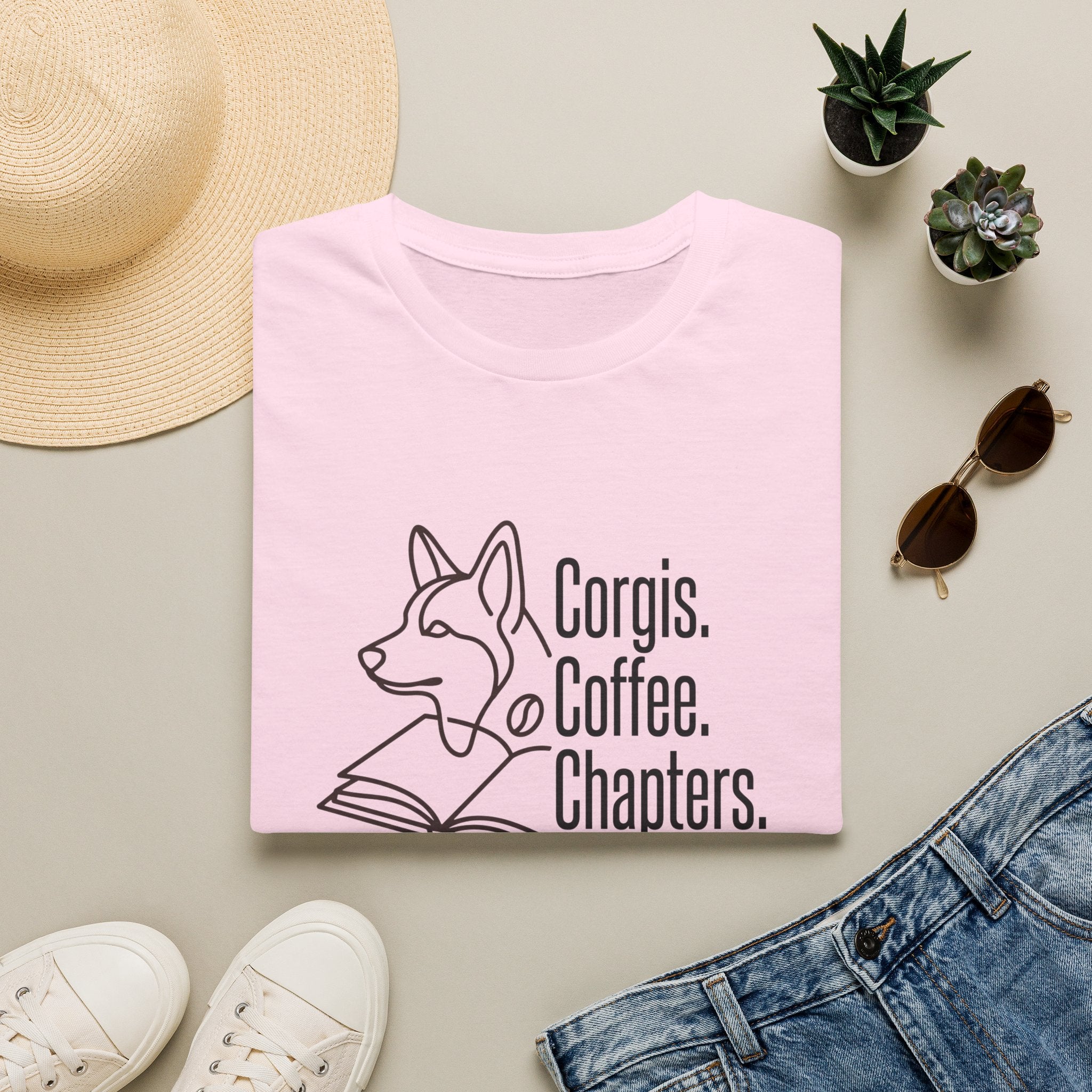 Corgis, Coffee, Chapters T-Shirt