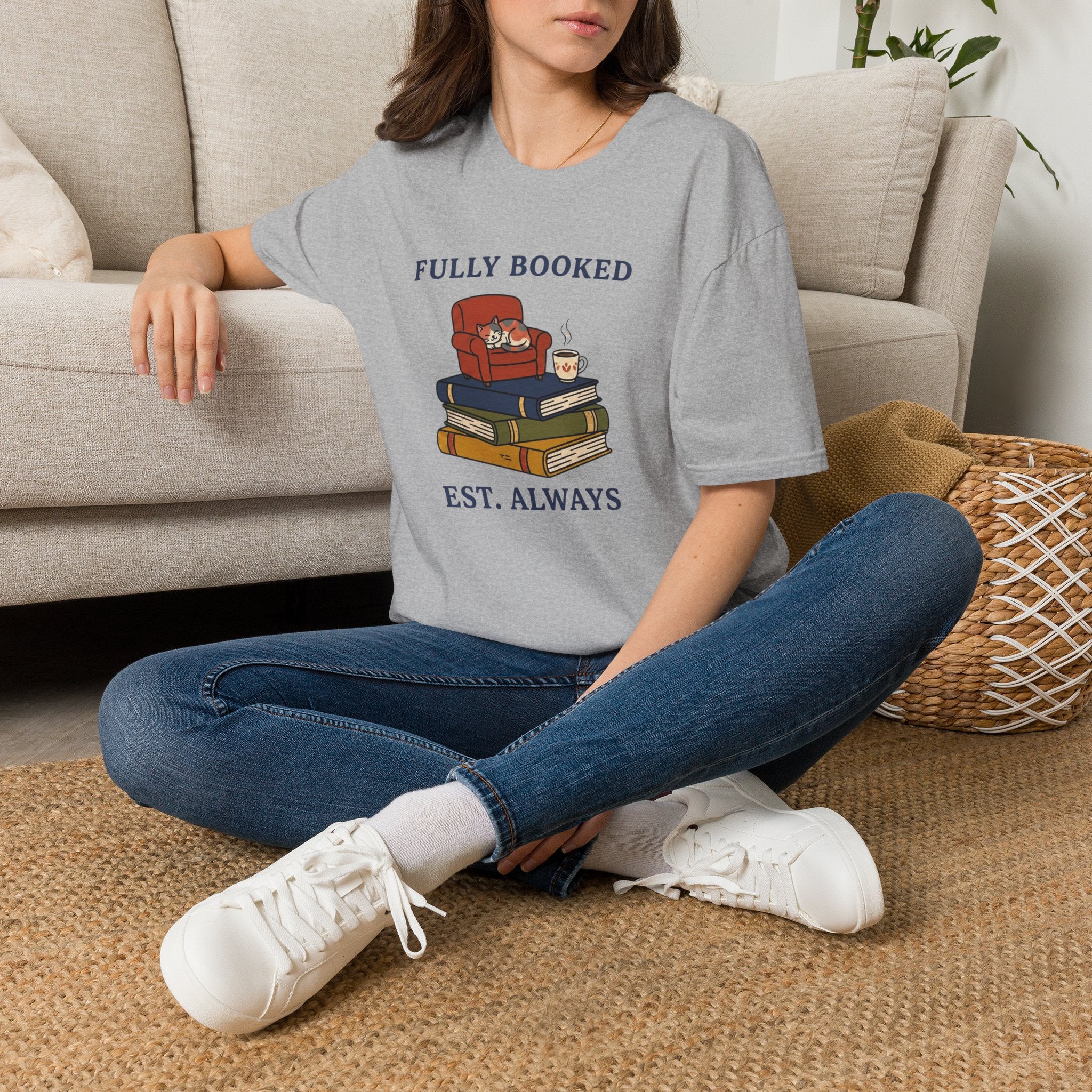 Fully Booked Cat T-Shirt