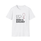 Books and Burgundy T-Shirt