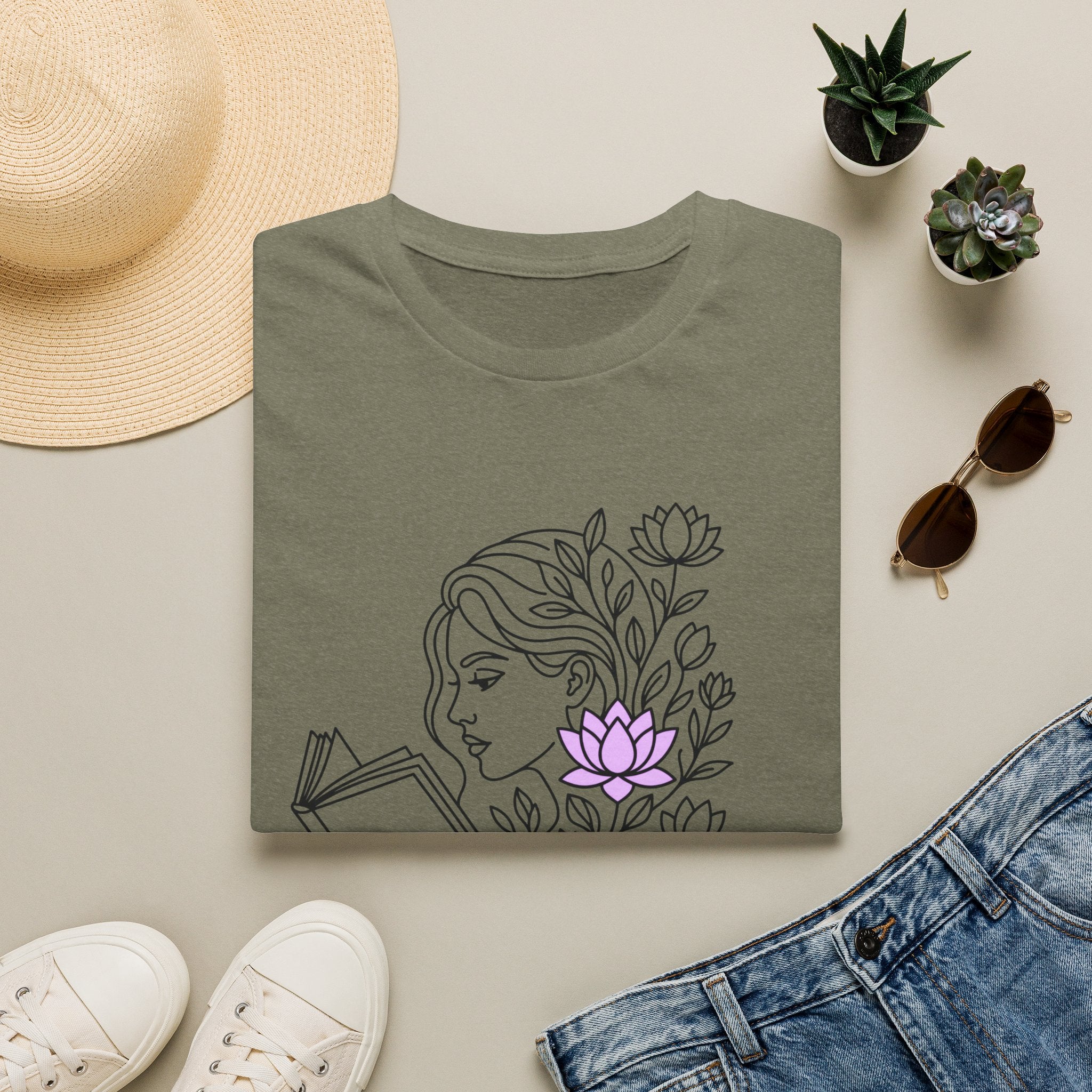 Line Art Flower T-Shirt