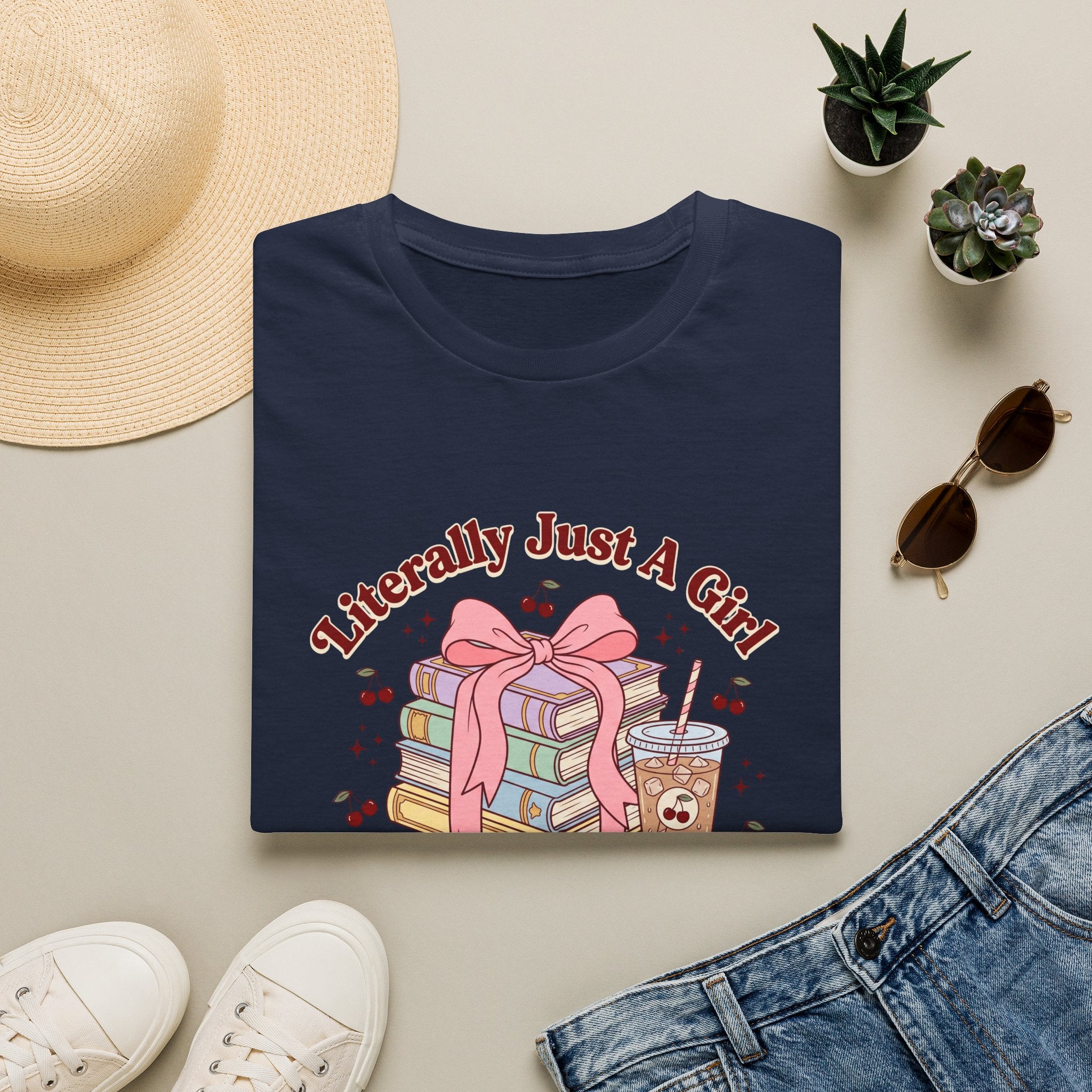A Girl Who Loves Books T-Shirt