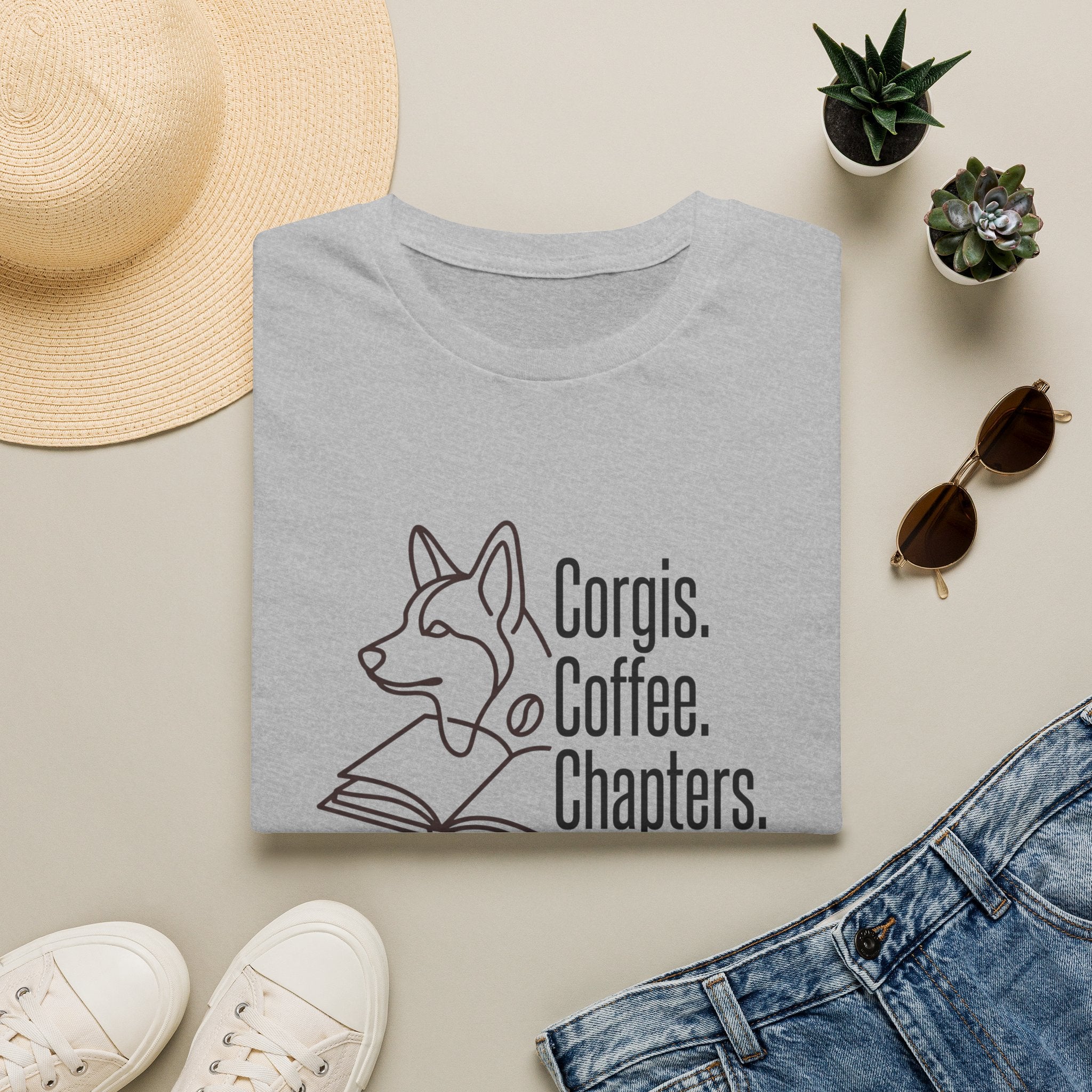 Corgis, Coffee, Chapters T-Shirt