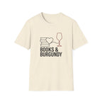Books and Burgundy T-Shirt