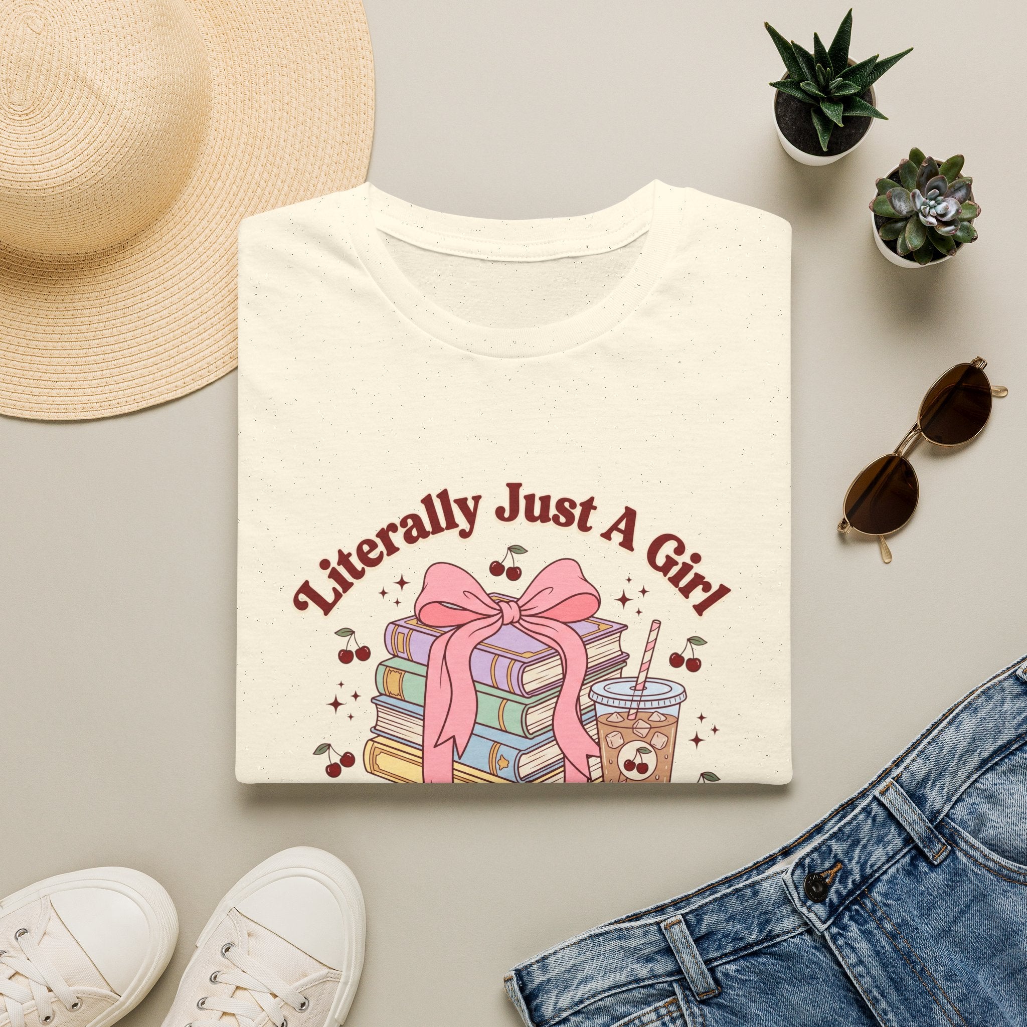 A Girl Who Loves Books T-Shirt