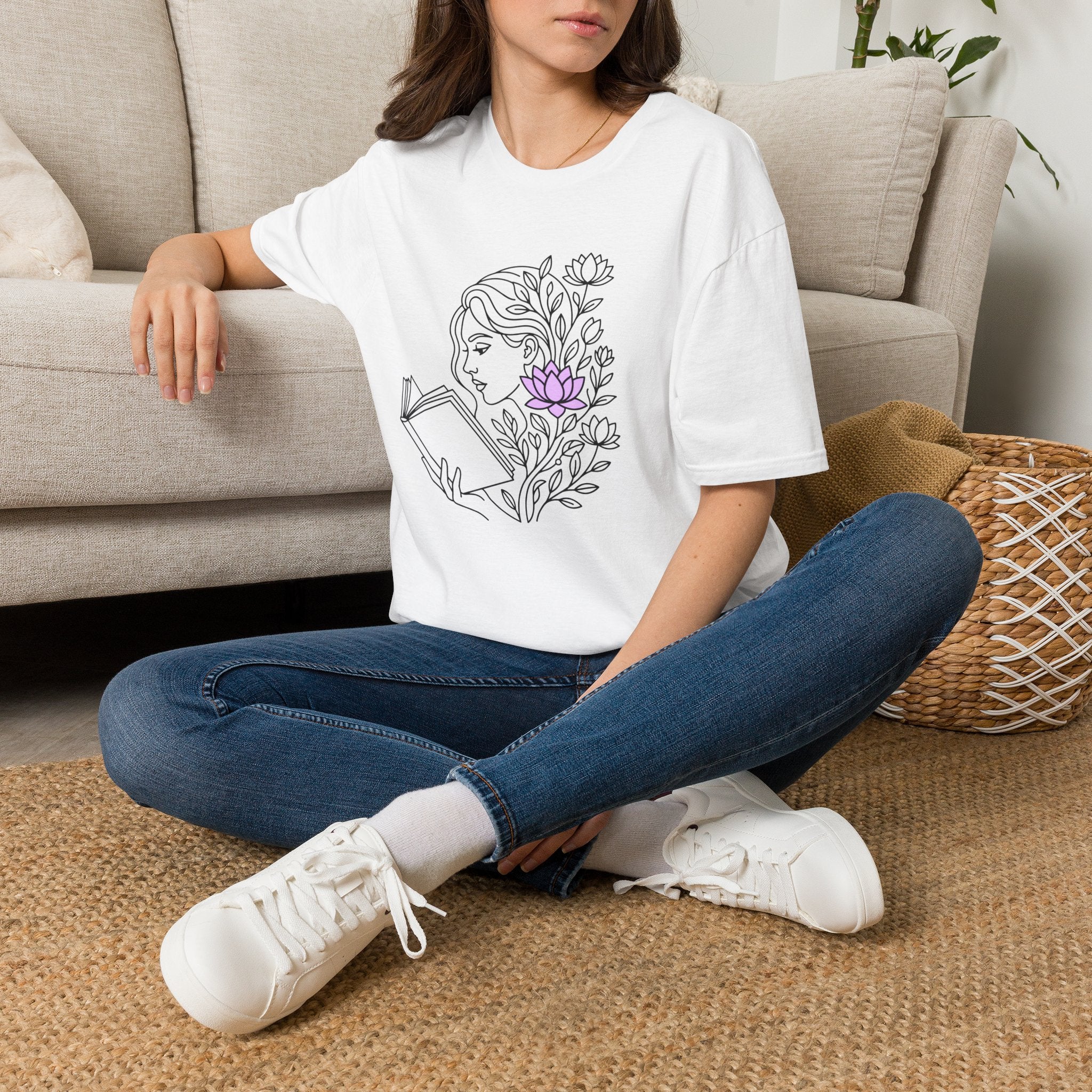 Line Art Flower T-Shirt