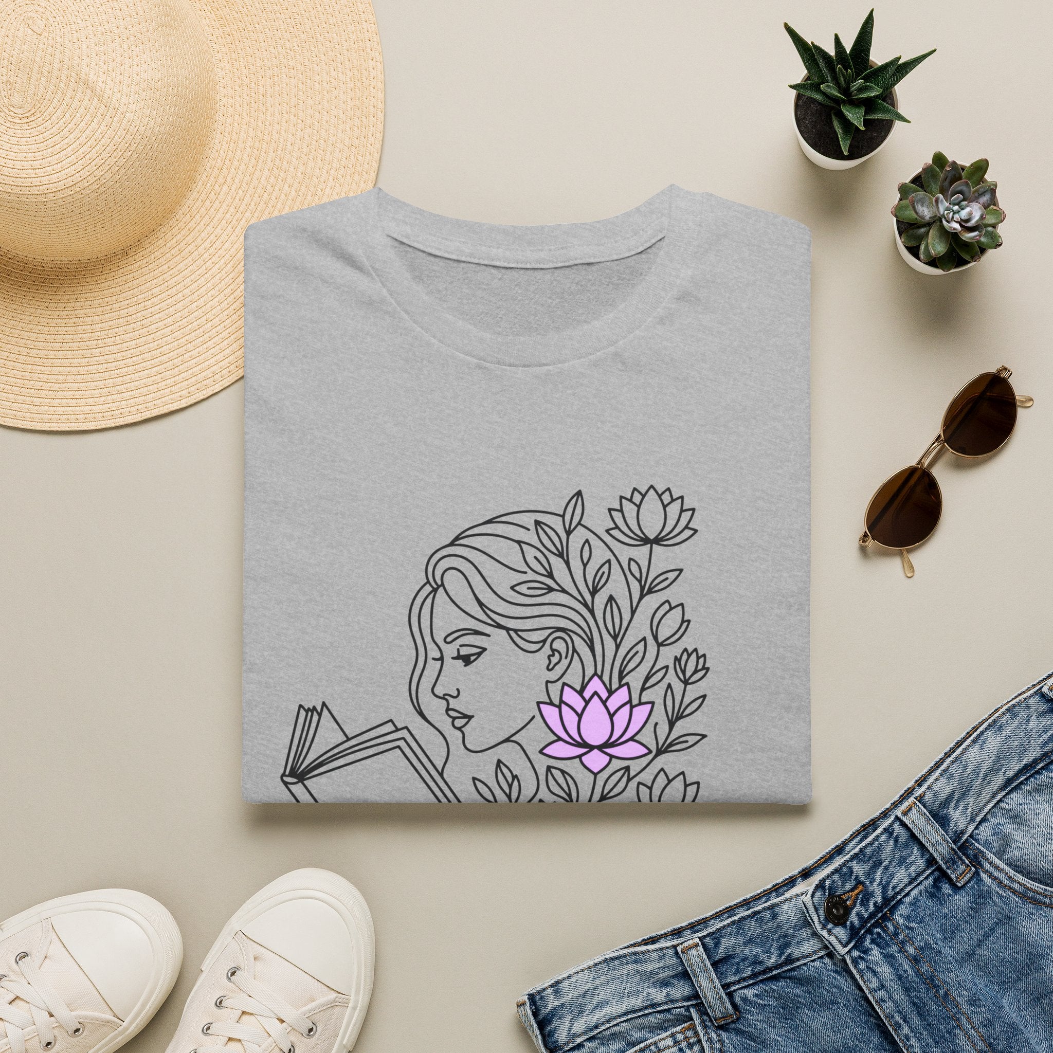 Line Art Flower T-Shirt