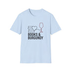 Books and Burgundy T-Shirt