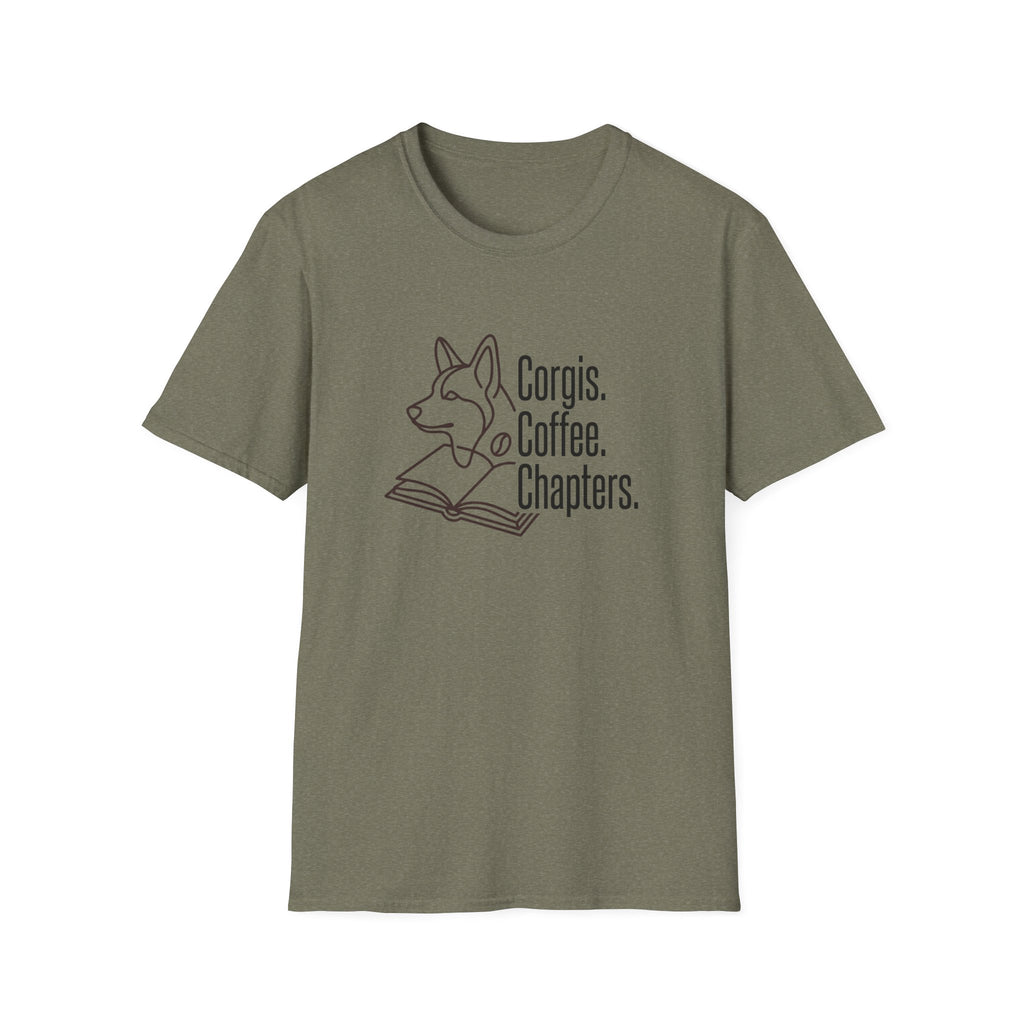 Corgis, Coffee, Chapters T-Shirt