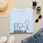 Books and Burgundy T-Shirt
