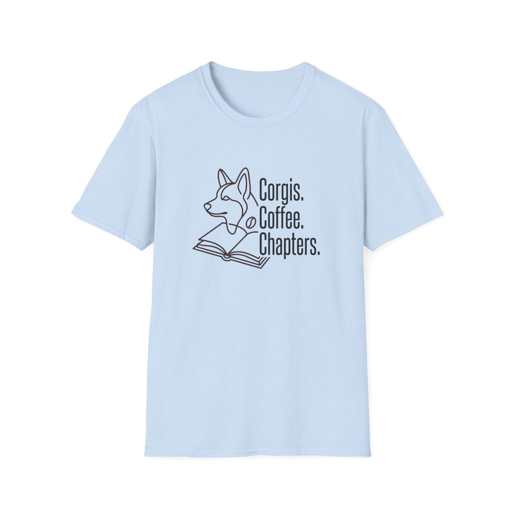 Corgis, Coffee, Chapters T-Shirt