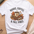 Books, Coffee, and Fall Vibes T-Shirt