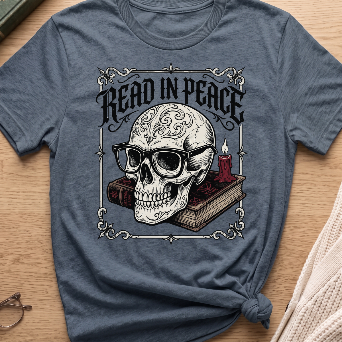 Read in Peace Skull T-Shirt