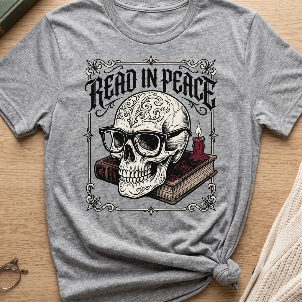Read in Peace Skull T-Shirt