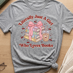 A Girl Who Loves Books T-Shirt