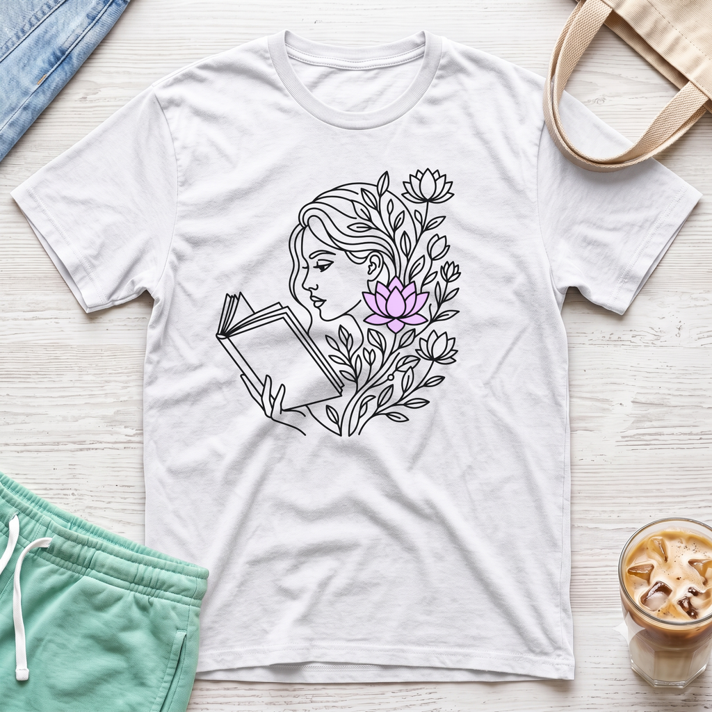 Line Art Flower T-Shirt