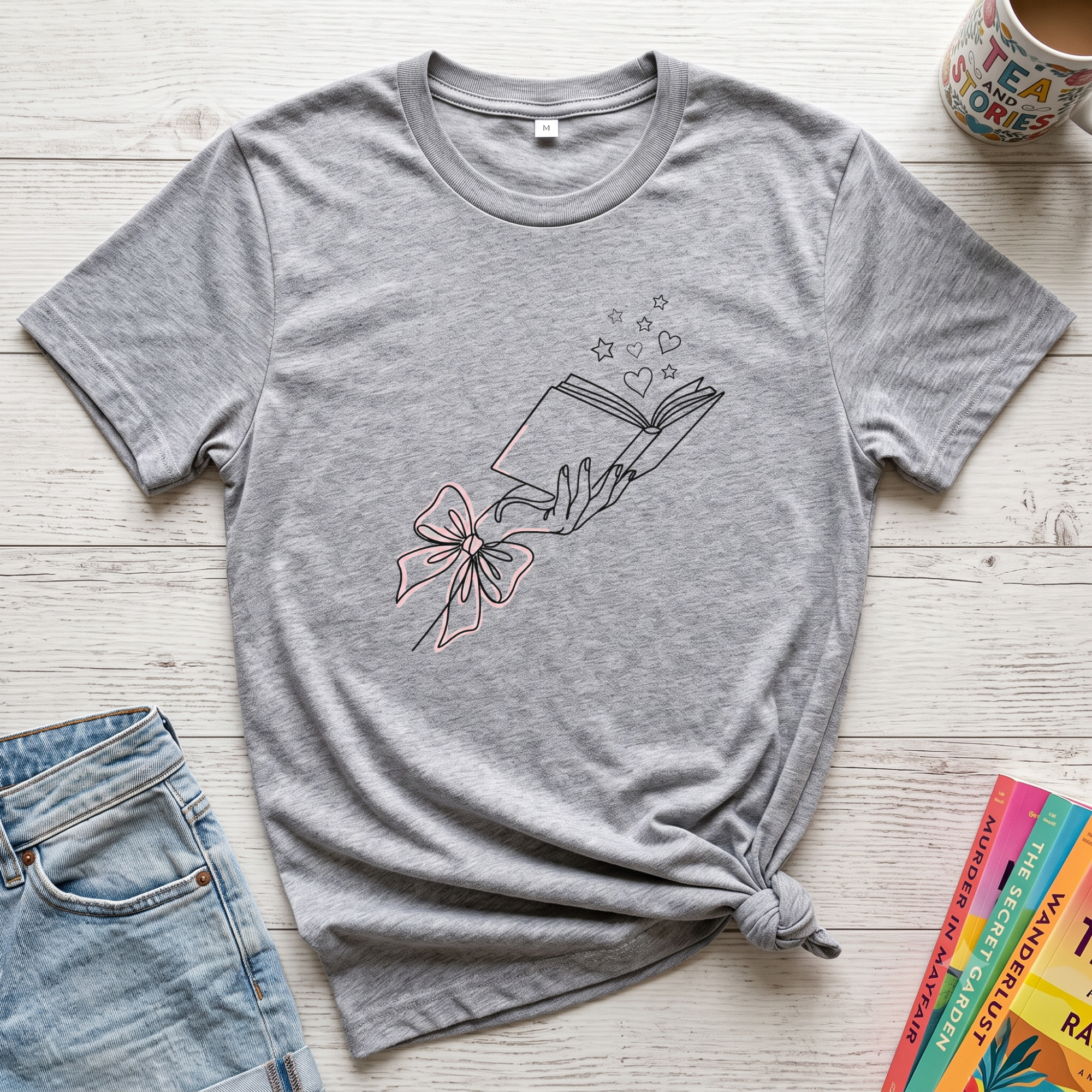 Line Art Book T-Shirt