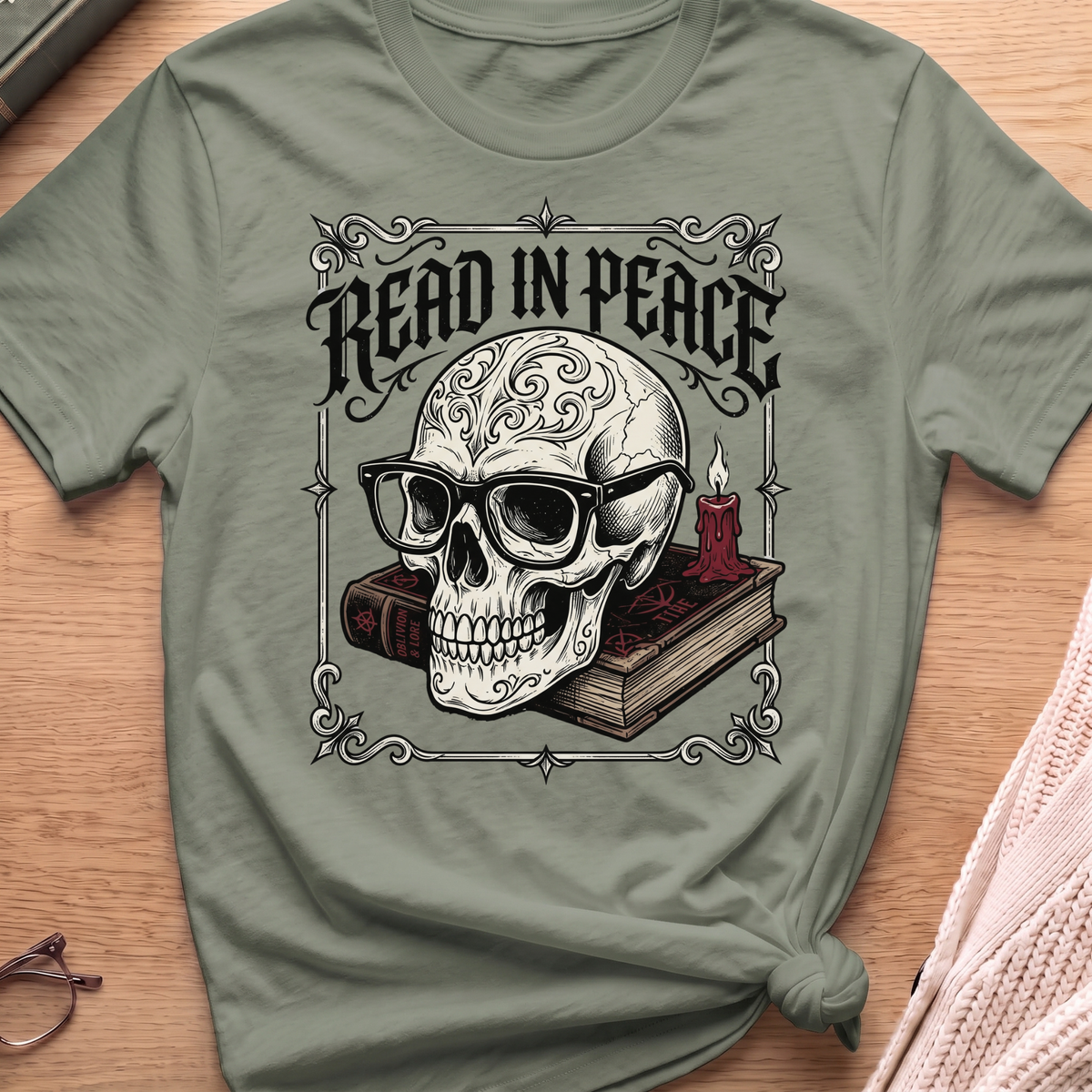 Read in Peace Skull T-Shirt