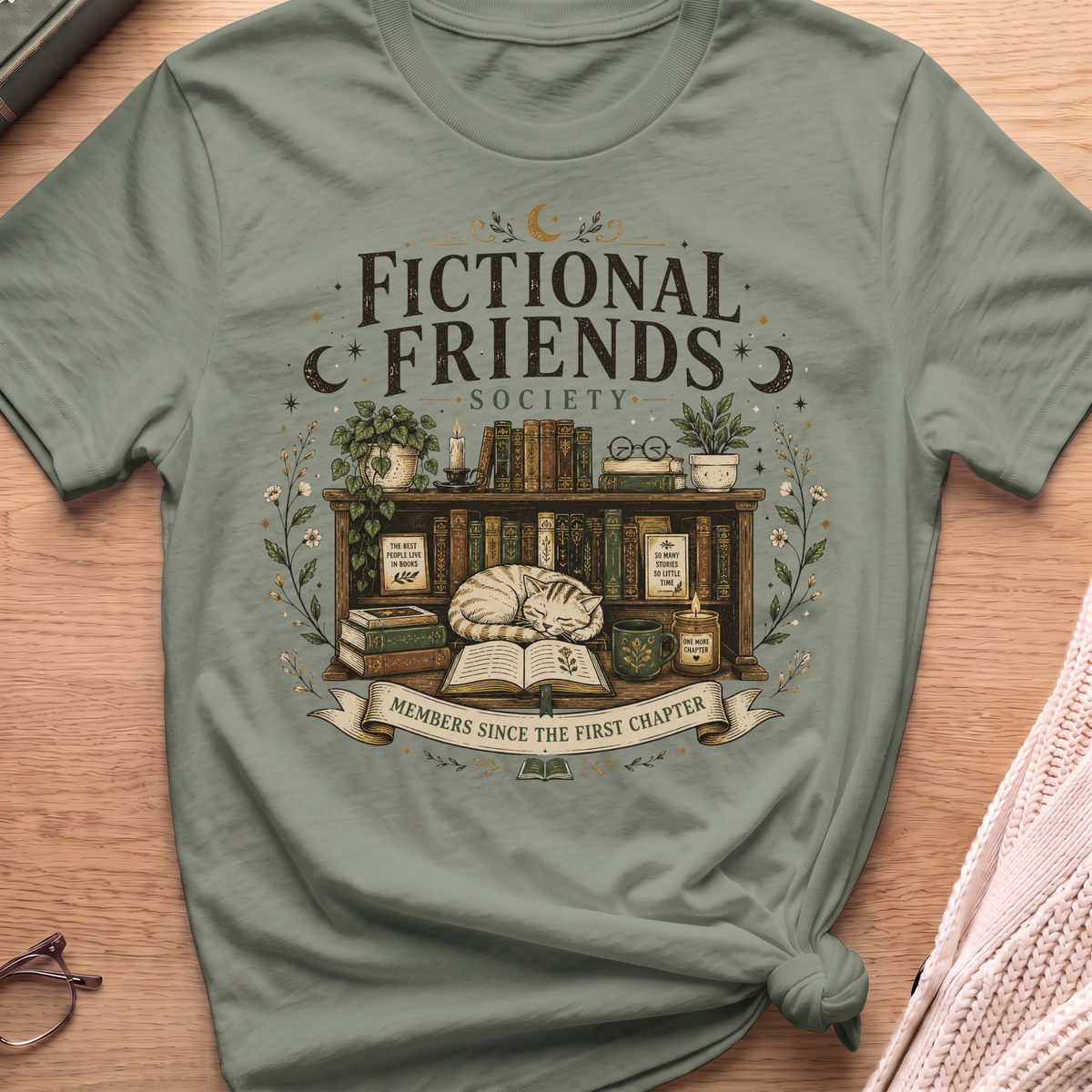 Fictional Friends Cat T-Shirt