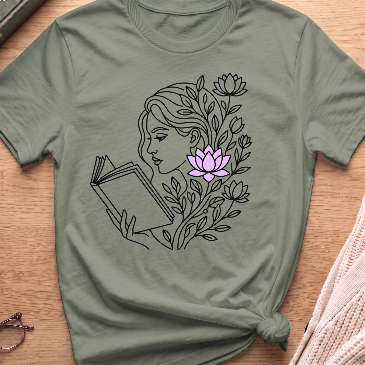 Line Art Flower T-Shirt
