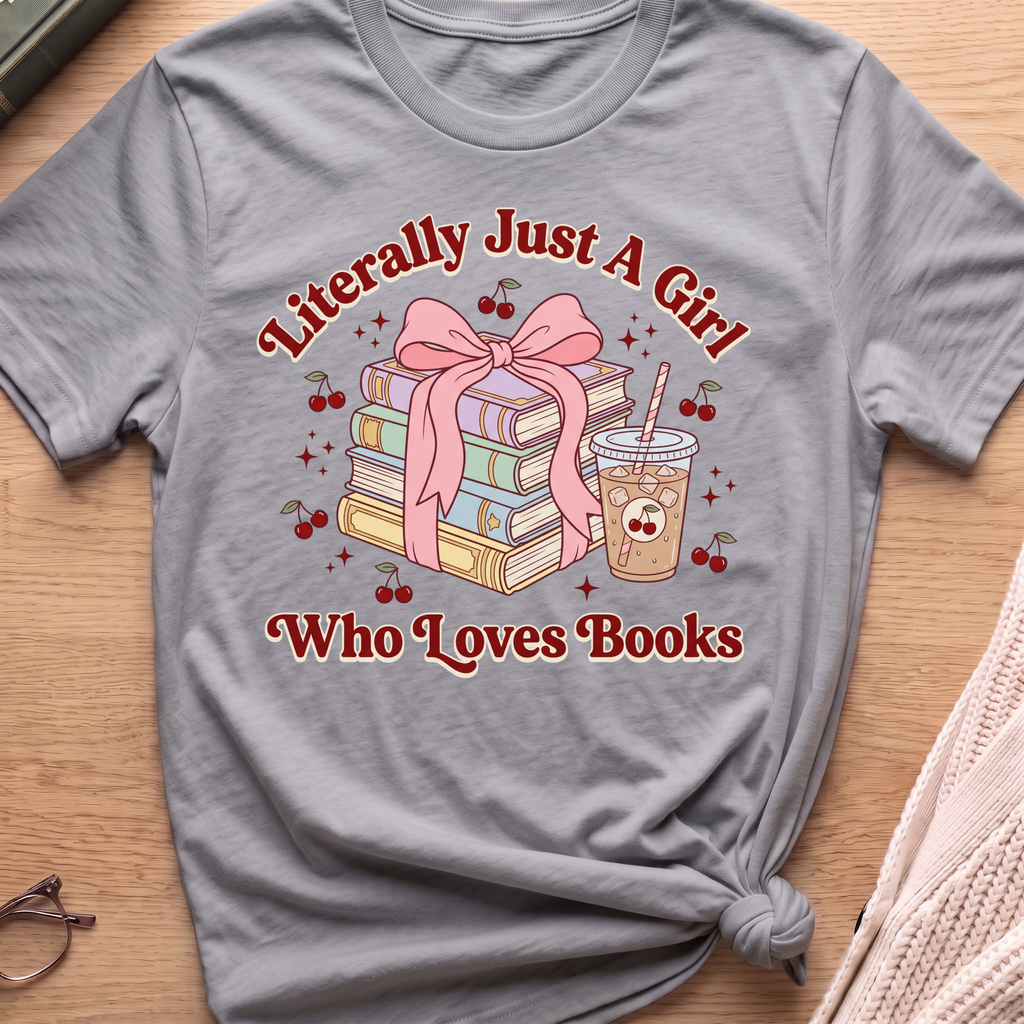 A Girl Who Loves Books T-Shirt