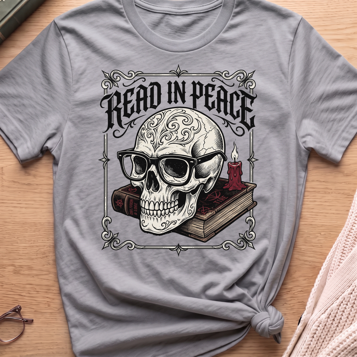 Read in Peace Skull T-Shirt