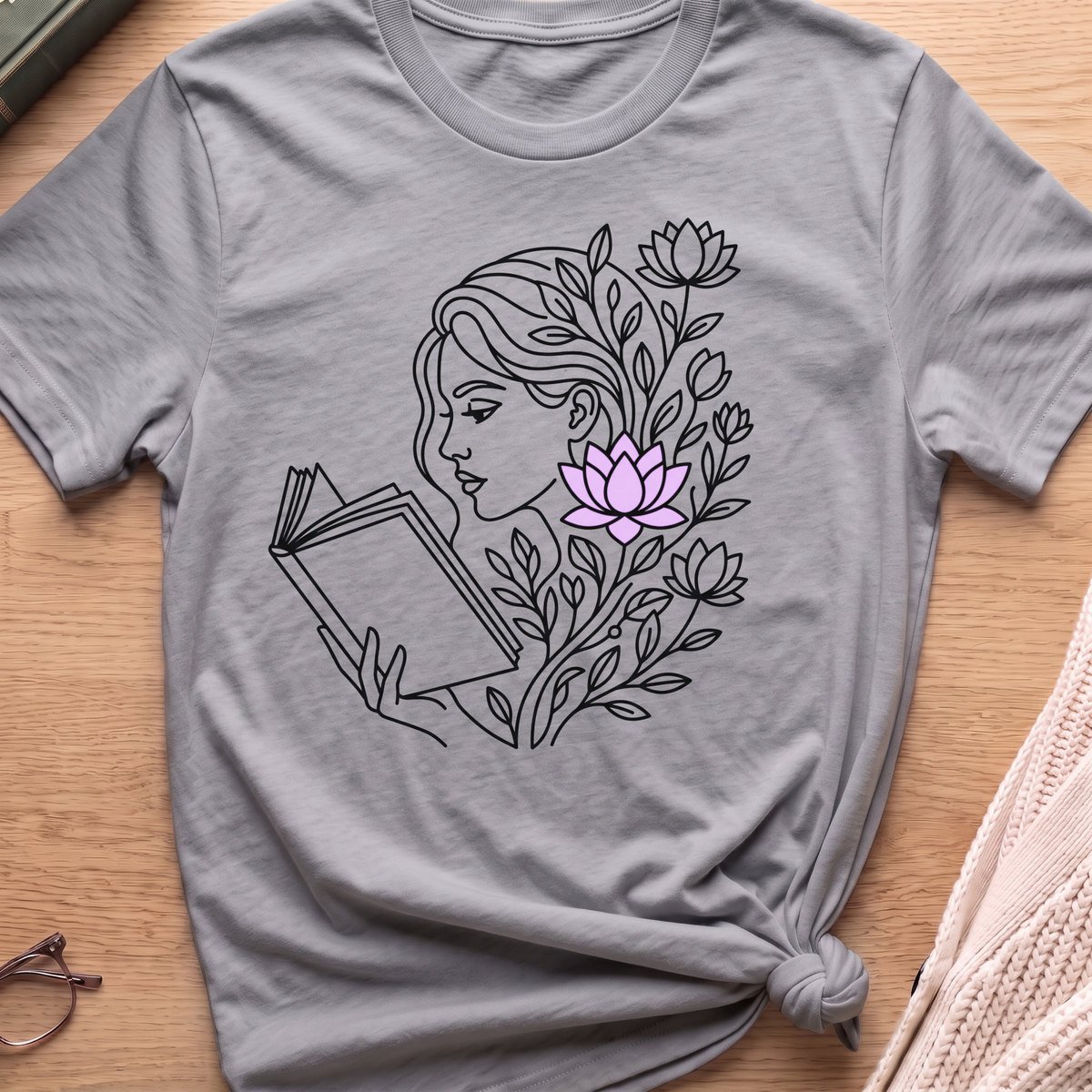 Line Art Flower T-Shirt