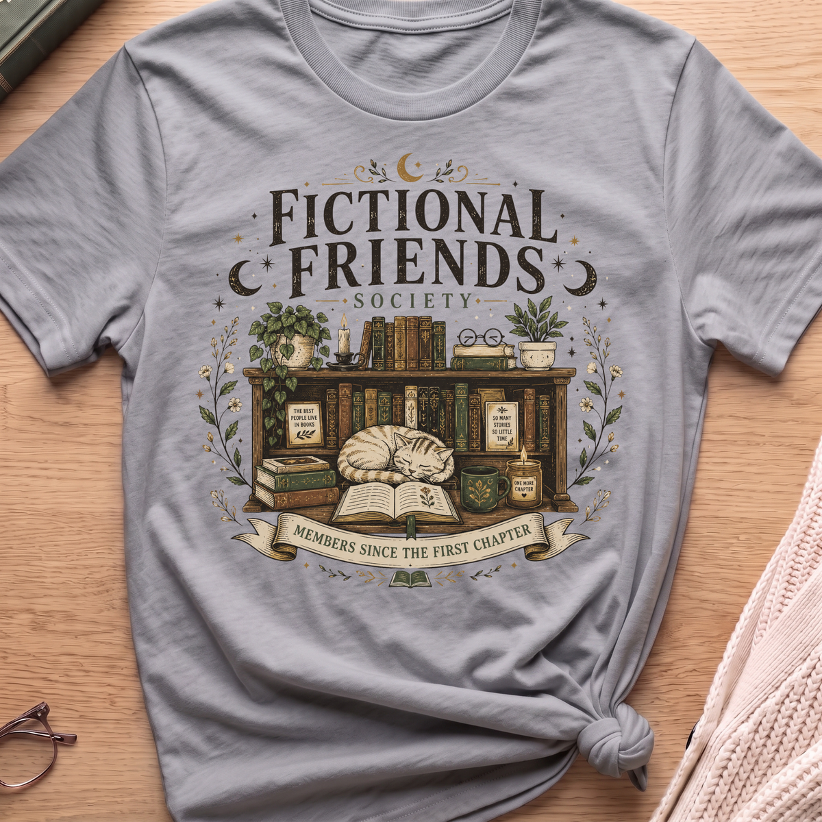Fictional Friends Cat T-Shirt