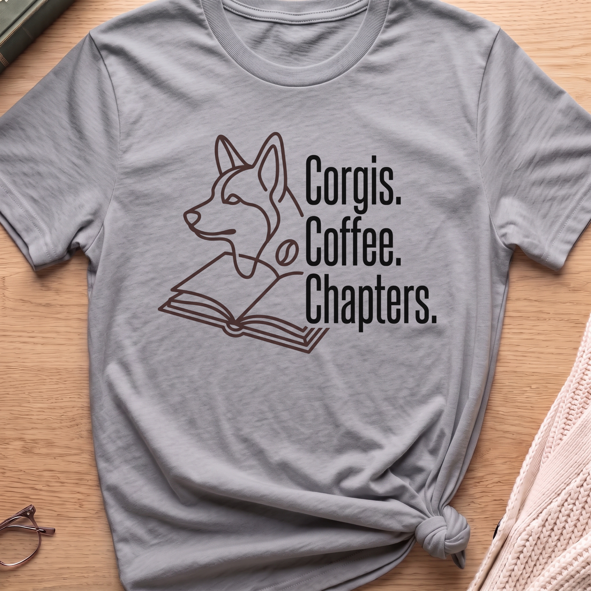 Corgis, Coffee, Chapters T-Shirt