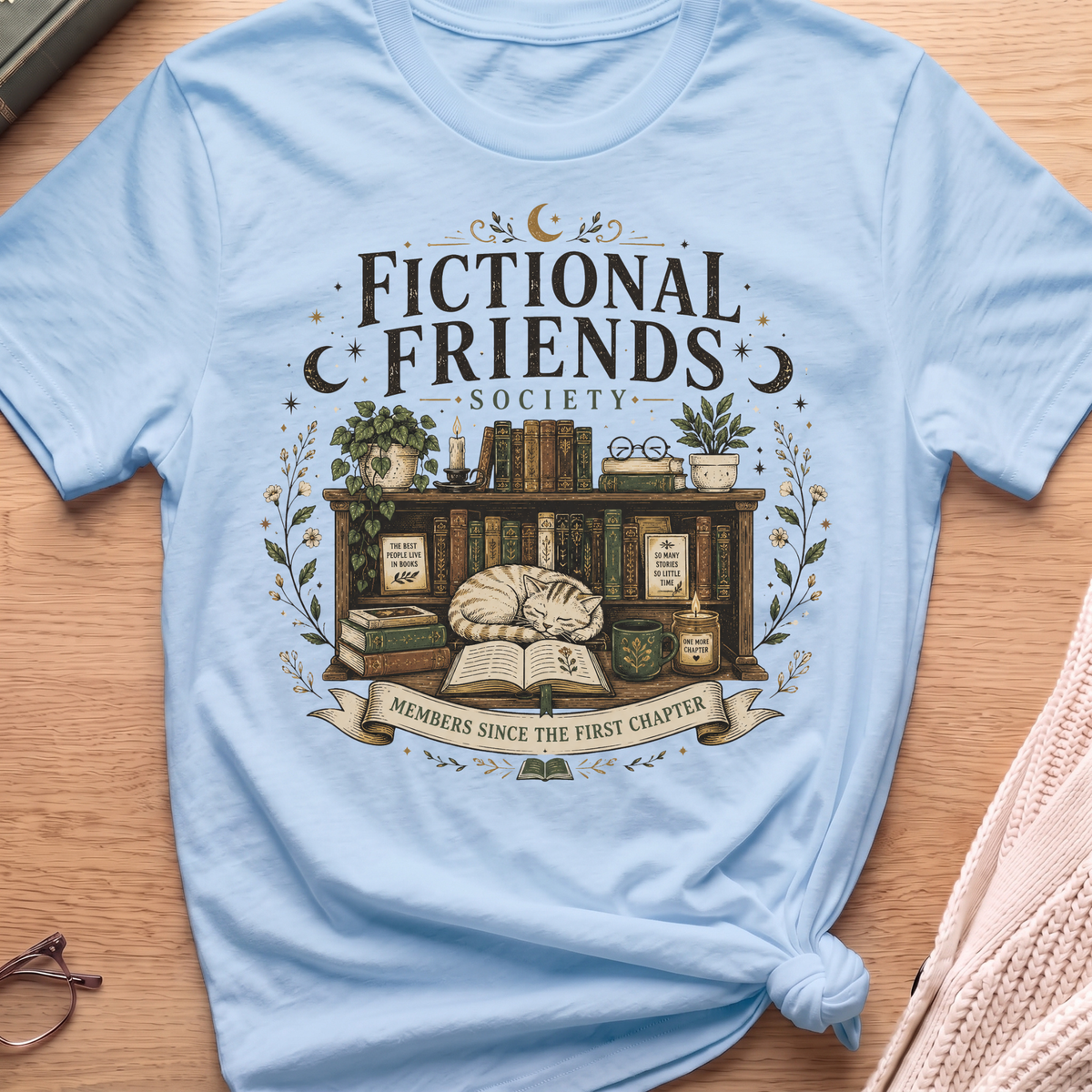Fictional Friends Cat T-Shirt
