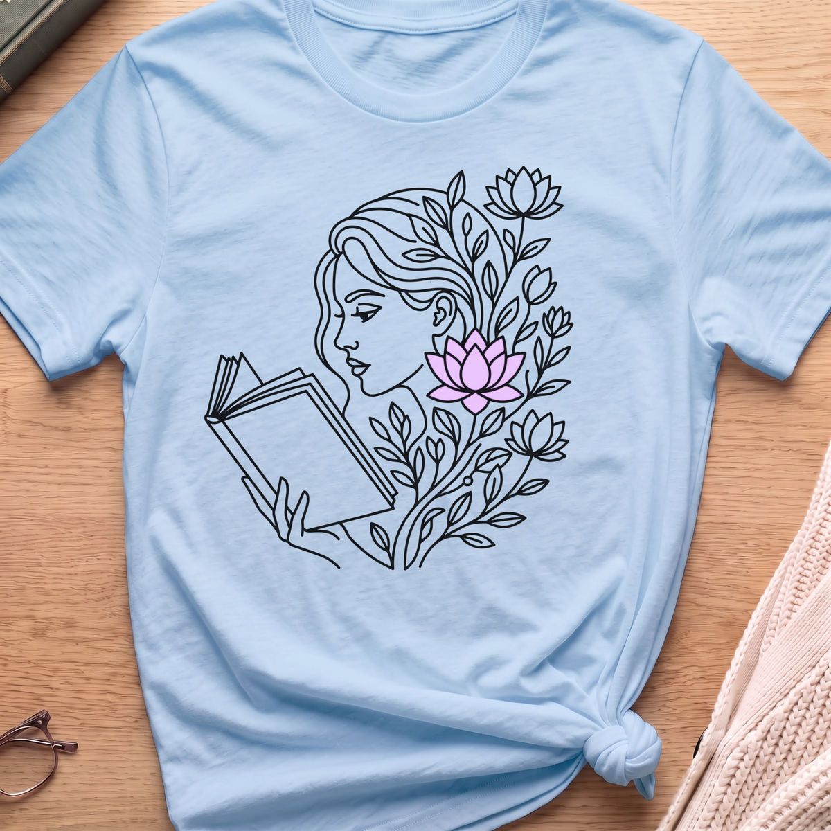 Line Art Flower T-Shirt