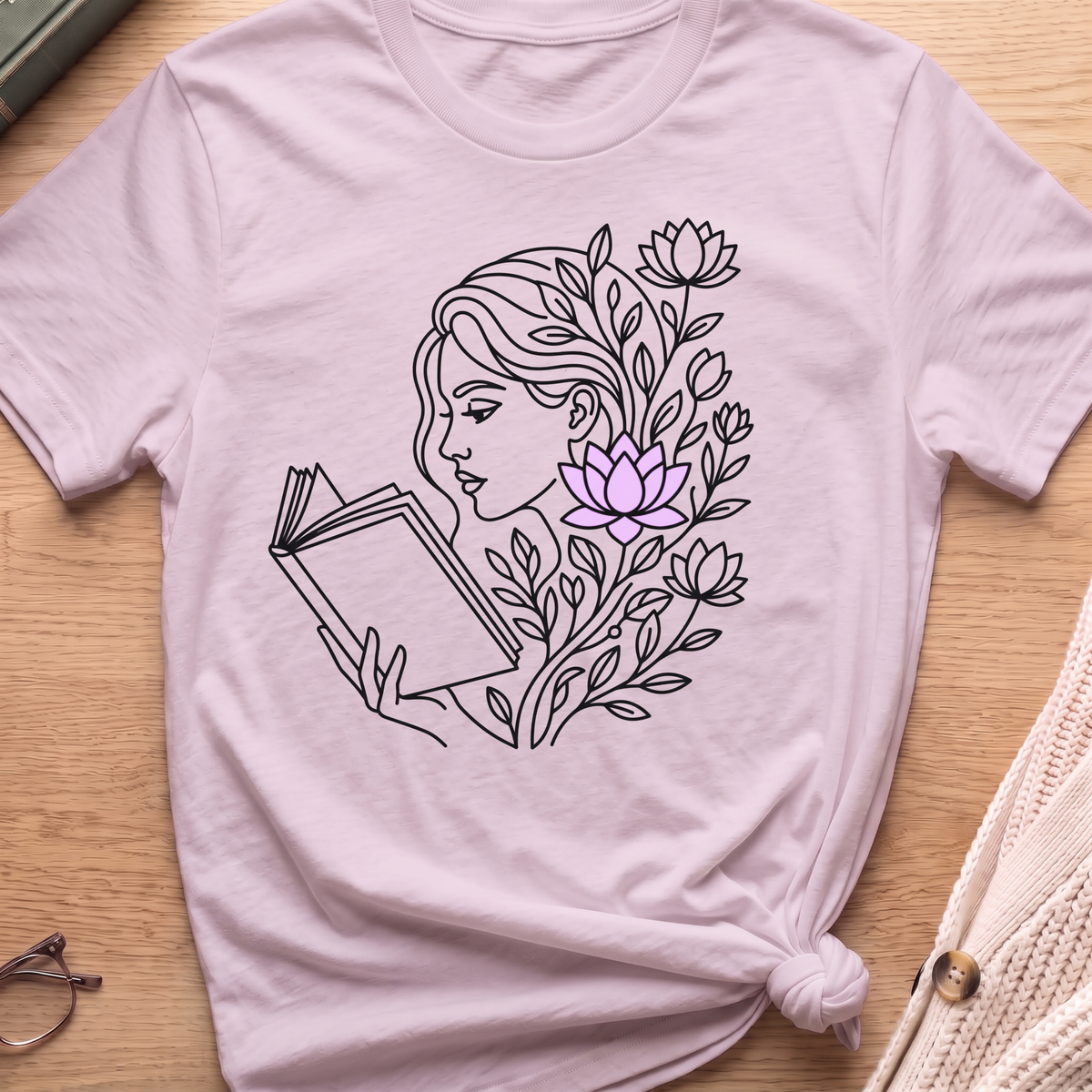Line Art Flower T-Shirt