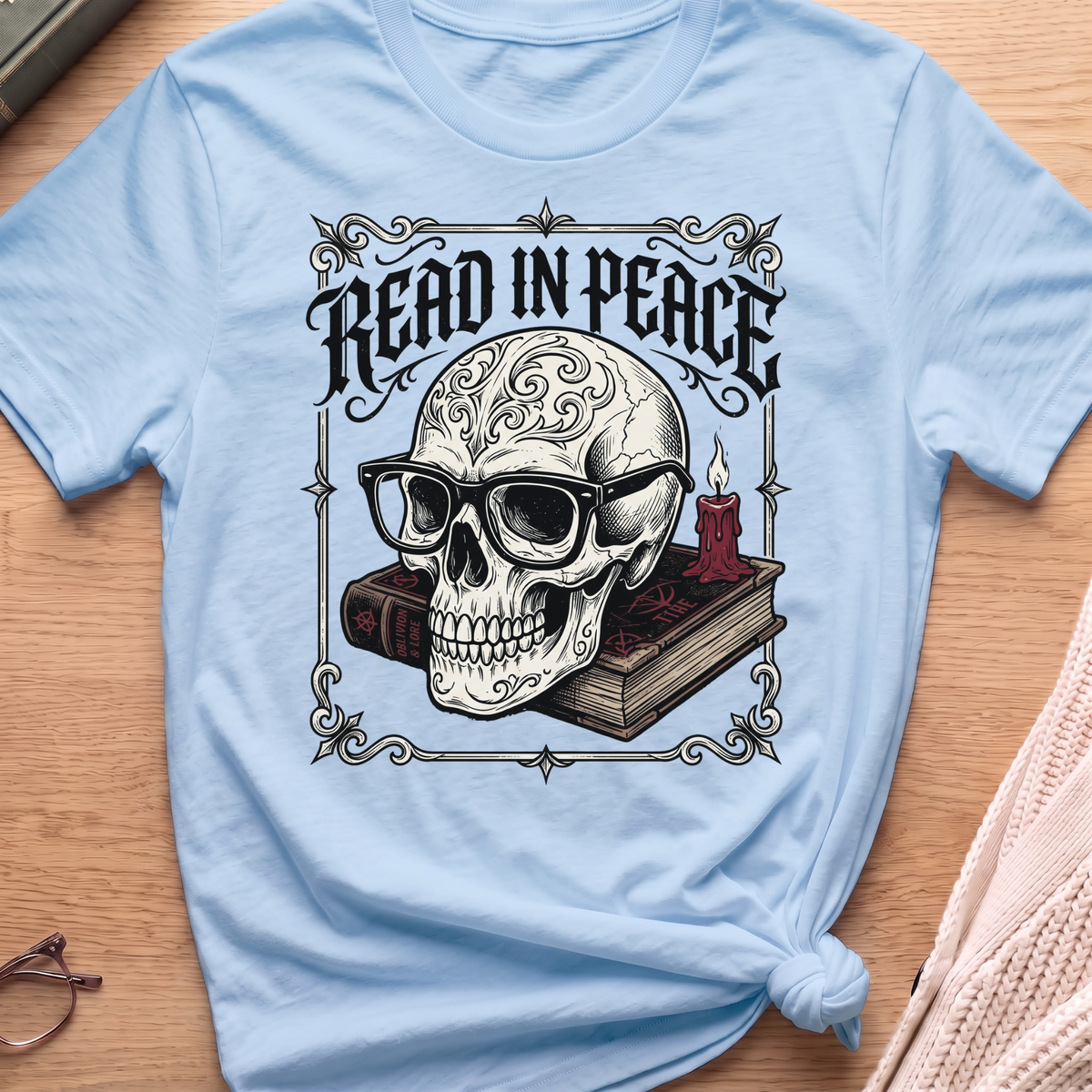 Read in Peace Skull T-Shirt