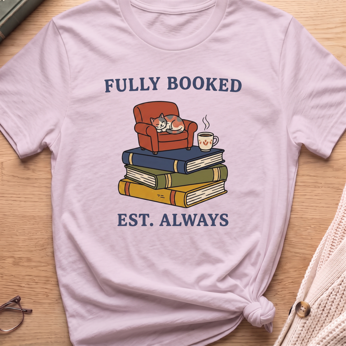 Fully Booked Cat T-Shirt