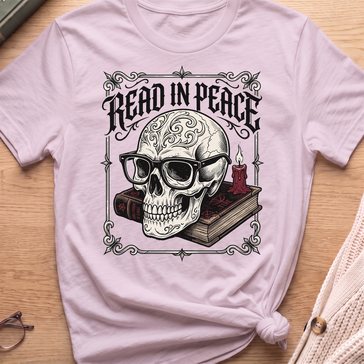 Read in Peace Skull T-Shirt