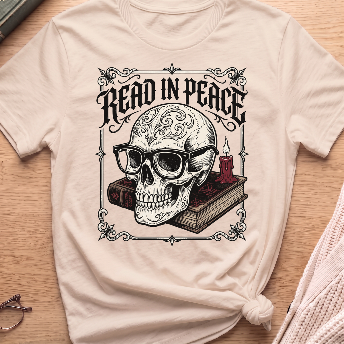 Read in Peace Skull T-Shirt