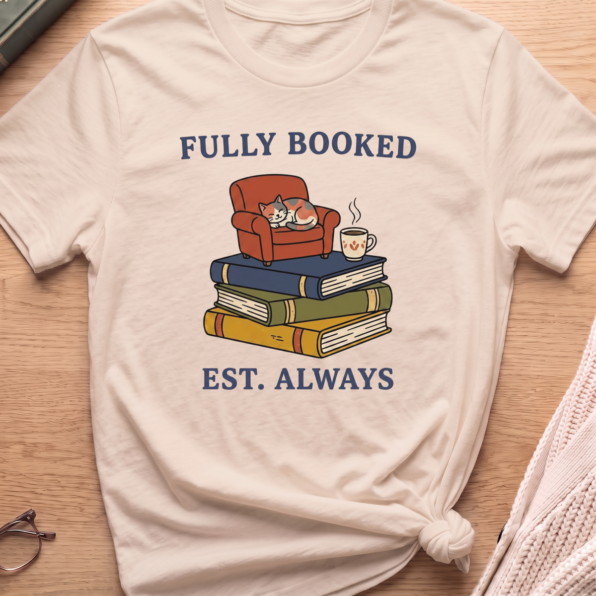 Fully Booked Cat T-Shirt