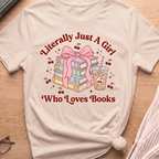 A Girl Who Loves Books T-Shirt