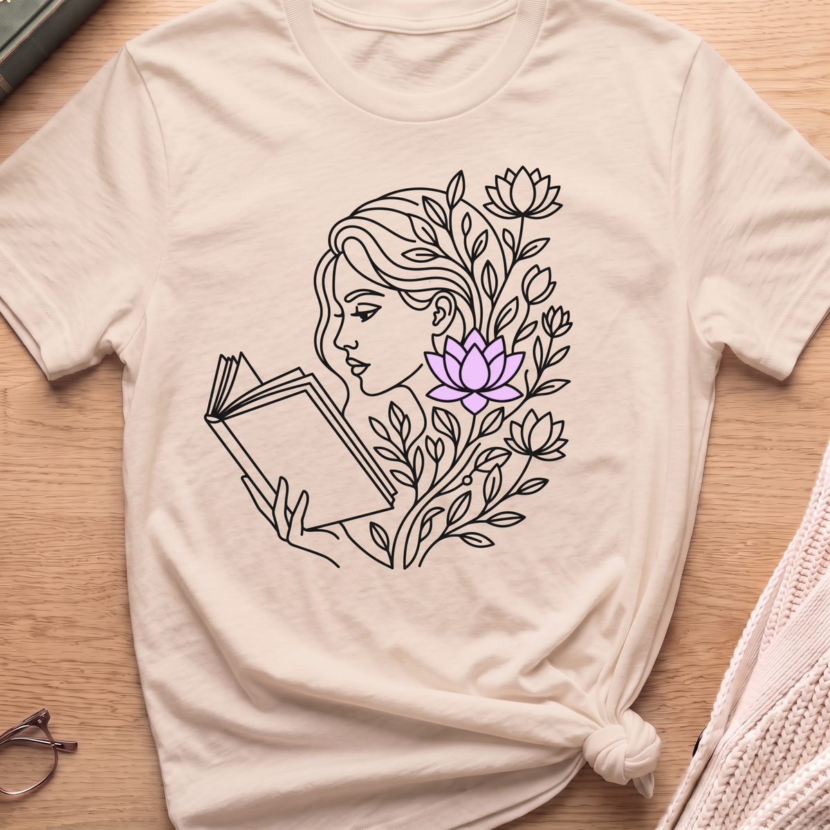 Line Art Flower T-Shirt