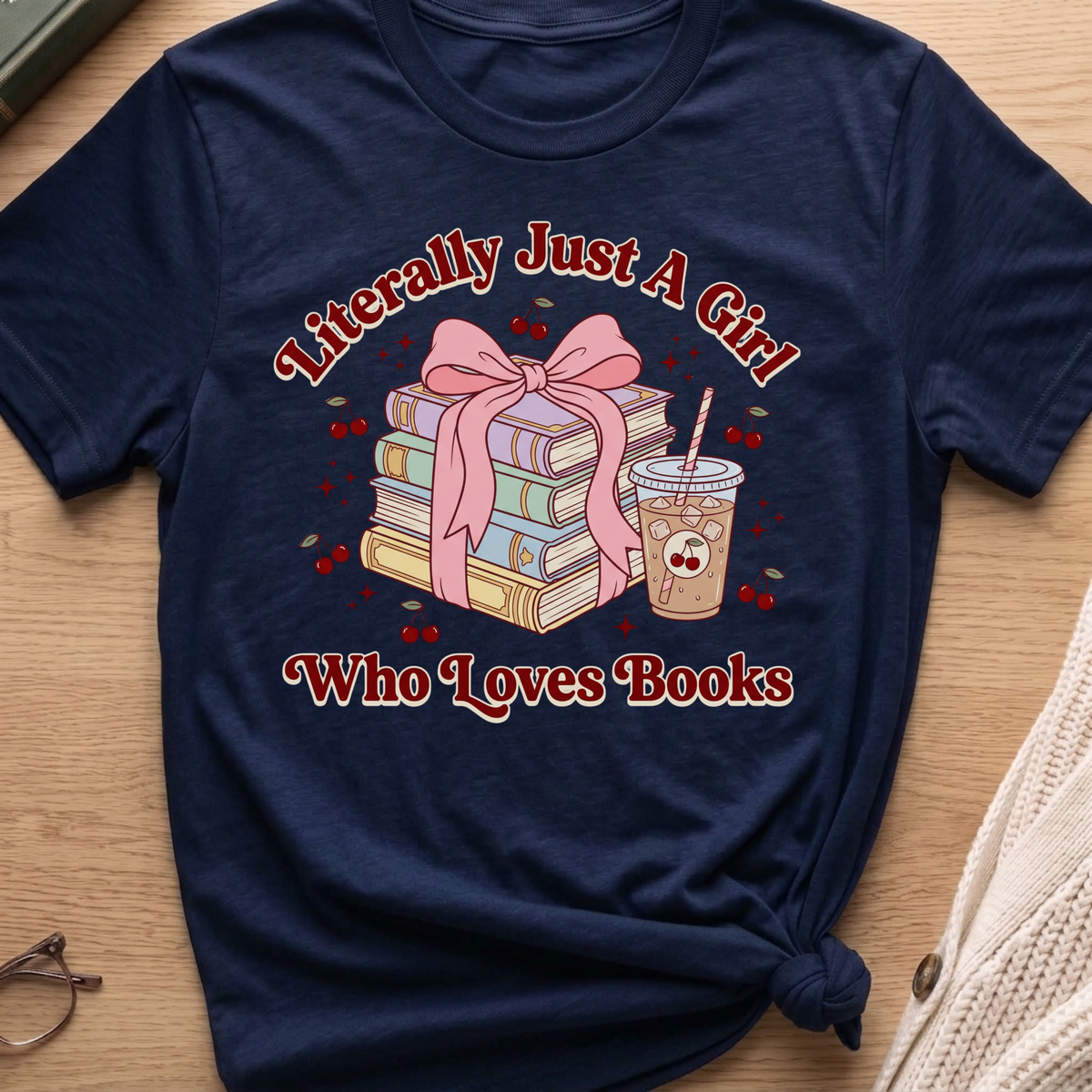 A Girl Who Loves Books T-Shirt