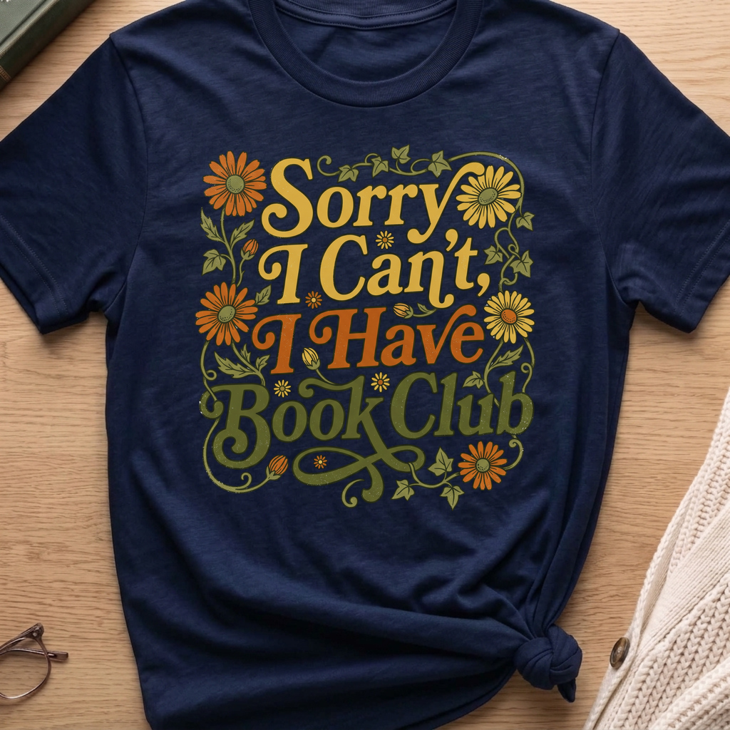 Sorry I Can't I Have Book Club T-Shirt