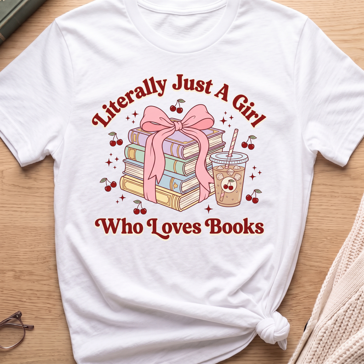 A Girl Who Loves Books T-Shirt