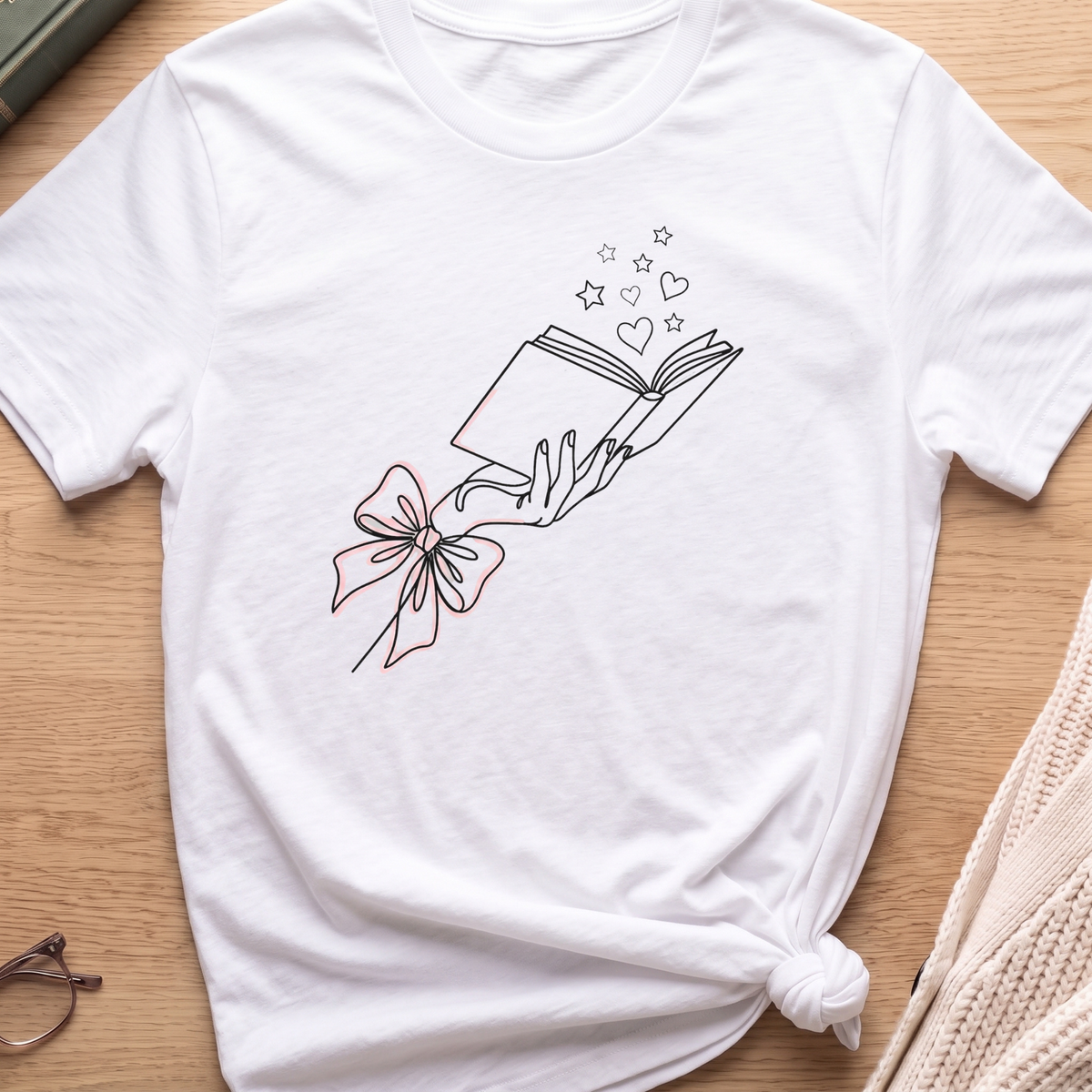 Line Art Book T-Shirt
