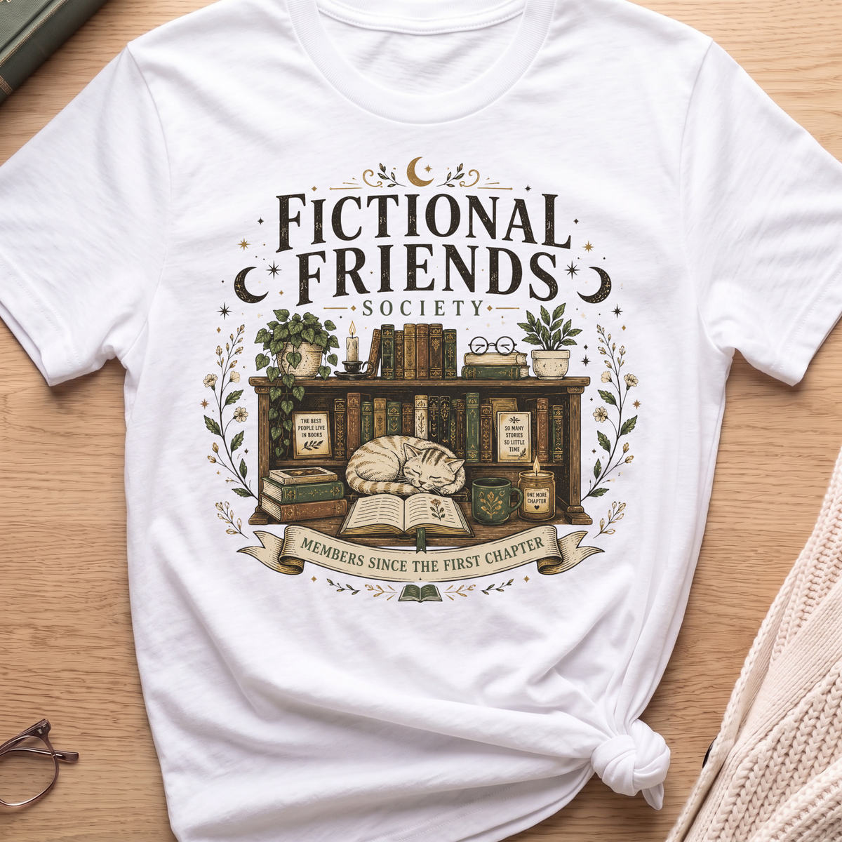 Fictional Friends Cat T-Shirt